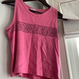 ISCA pink stripe tank top
